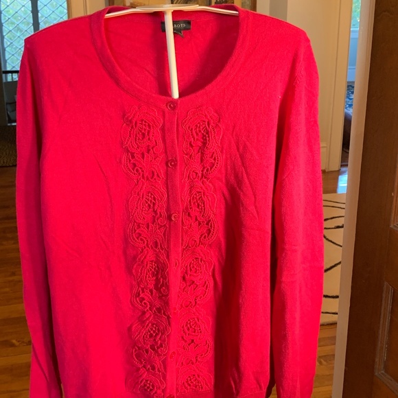 Talbots appliqué lace cardigan. Worn a couple of‎ times - Picture 1 of 4